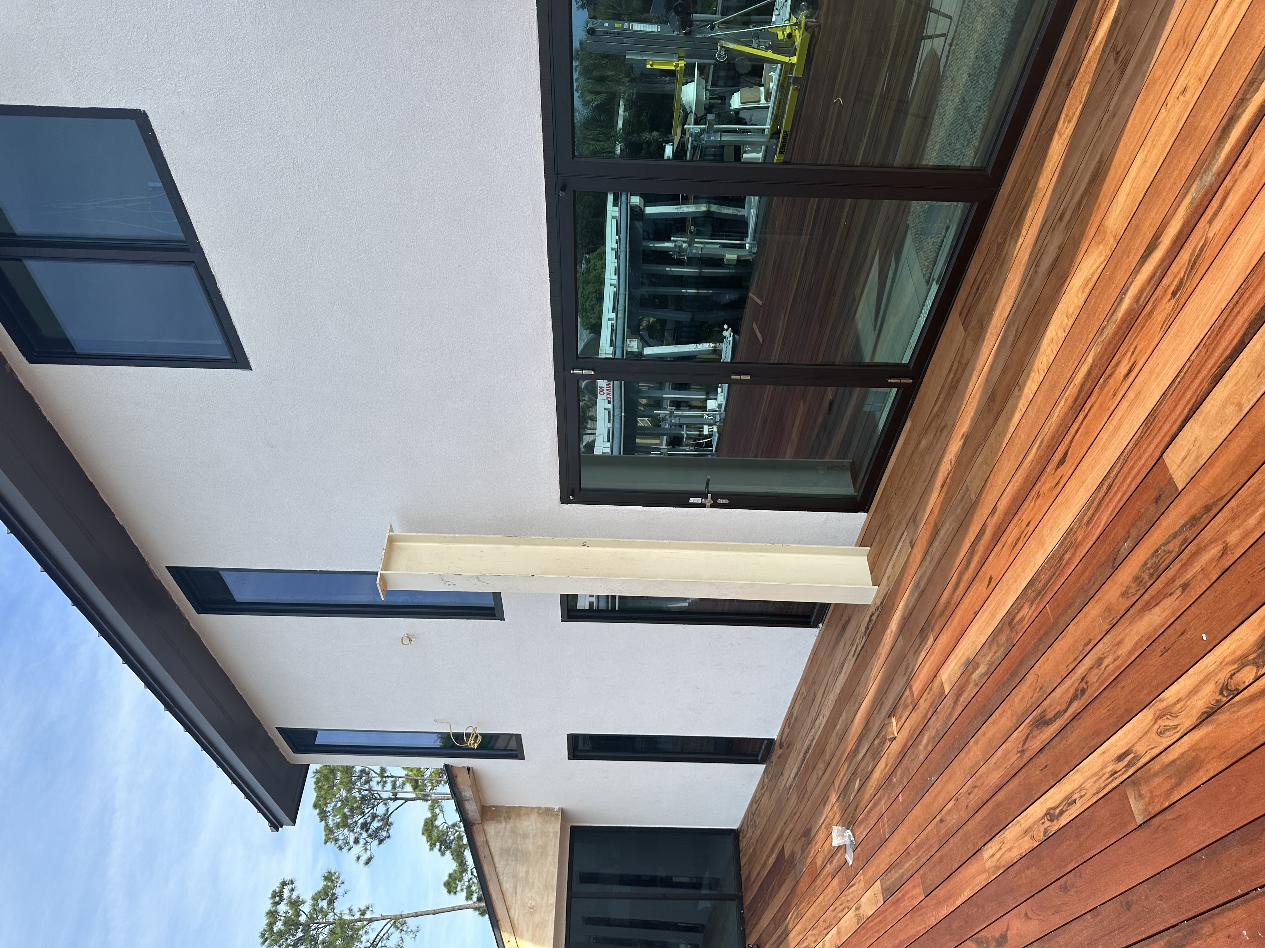 Advanced construction stage of a large house